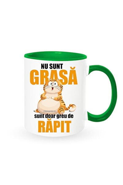 OEM Cană personalizată cu mesaj amuzant: „Nu sunt gras...”