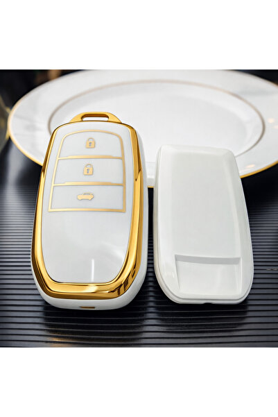 YıldızTuning Husă pentru chei Toyota Camry Accesoriu alb-auriu