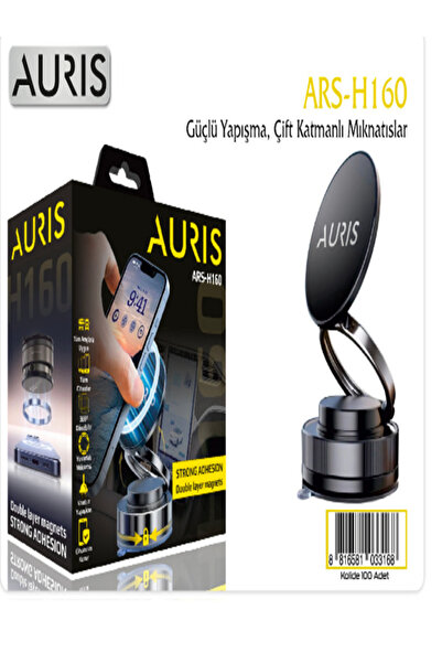 Auris H160 Vantuzlu Çift Katmanlı Mıknatıslı 360° Dönen Telefon Tutucu – Tüm ...