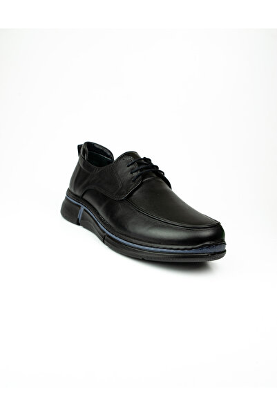 BABALİ Restfull 8020 Black Leather Men's Casual Shoes