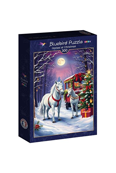 Bluebird Puzzle 300 piese - Horses at Christmas (Bluebird-Puzzle-F-91071)