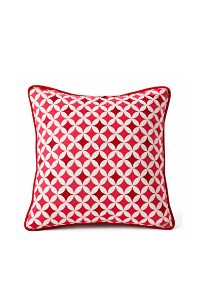MODA CERO غطاء كيرلينت أحمر ريترو مقاس 45 سم × 45 سم