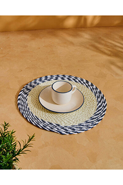 REDTAG مفرش طاولة فردي أزرق دائري