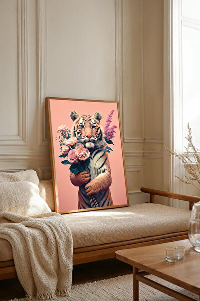 Dekorsiahome Tablou dintr-o singură bucată cu ramă din lemn TK3632