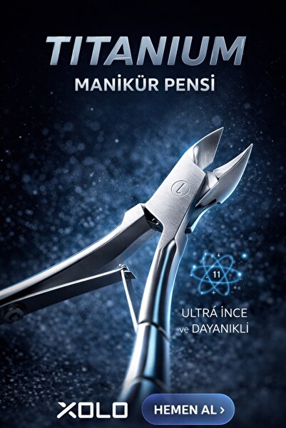 xolo Titanium Manikür Pensi 5mm Ultra İnce Uç Profesyonel Et Tırnak Kütikül Pensi Pens