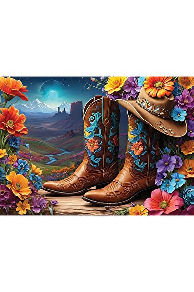 Bluebird Παζλ 500 κομμάτια - Καουμπόισσα και Μπότες - Συλλογή Άγριας Δύσης (B...