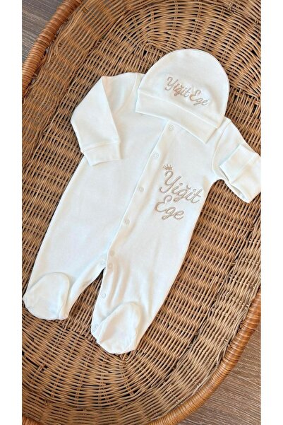 Mini Ropa Bebek Tulum İsme Özel Şapka Eldiven Seti