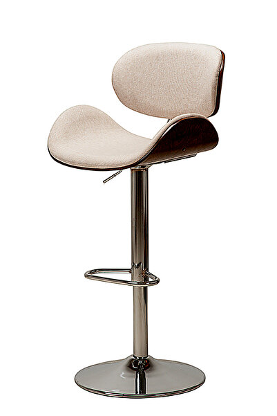 SÜPER ÇELİK BAR TABURESİ 966 MODEL KREM KUMAŞ