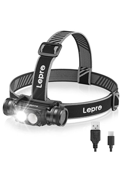 LEPRO Επαναφορτιζόμενος φακός κεφαλής 1000 lumens, εξαιρετικά φωτεινό αποσπώμ...