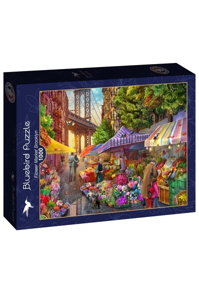 Bluebird Puzzle 1000 piese - Liliia: Flower Market Brooklyn (Bluebird-Puzzle-...