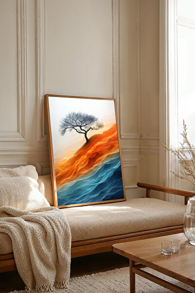 Dekorsiahome Tablou dintr-o singură bucată cu ramă din lemn TK3675