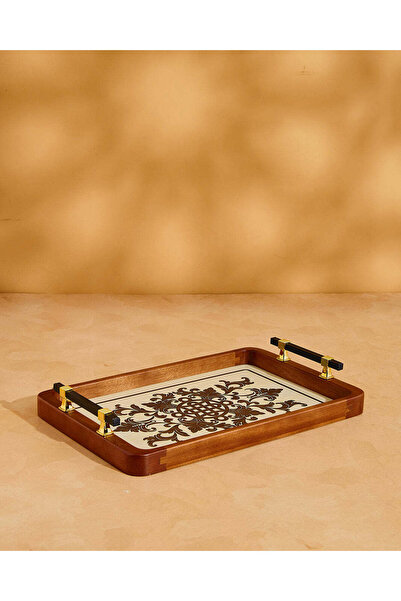 REDTAG Brown Natural Wood Rectangle Serving Tray (Small)