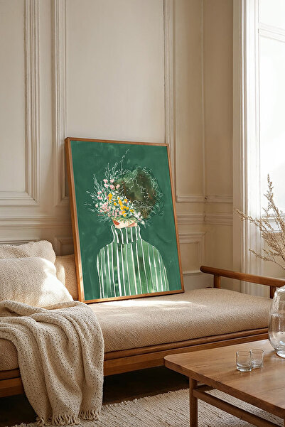 Dekorsiahome Tablou dintr-o singură bucată cu ramă din lemn TK3609