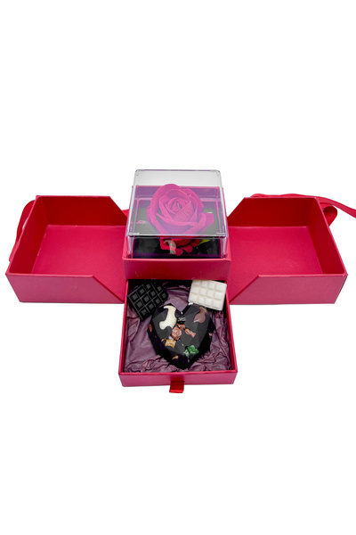 ESU Yapay Gül Çikolata Hediye Kutusu