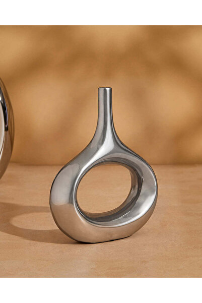 REDTAG Silver Decorative Vase (Medium)