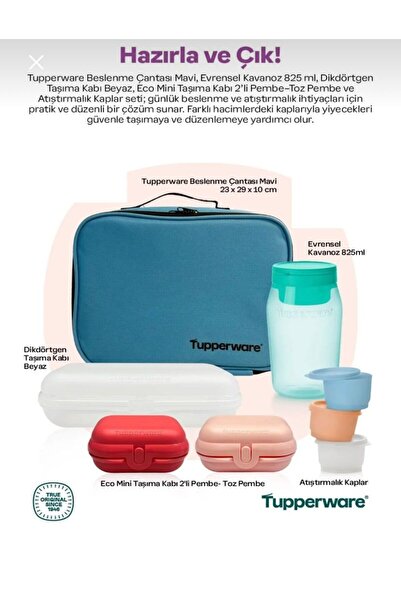 Tupperware Heran yanında set mavi renk
