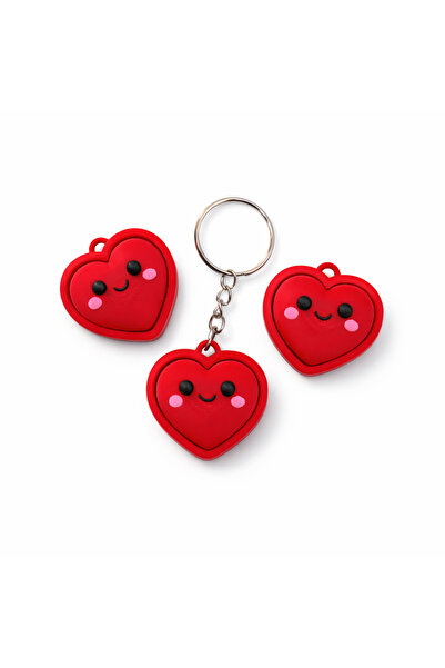 Akıllı Cep Dünyası Kalp Keycap Tuş Anahtarlık – Klik Sesli Stres Atıcı | Gerç...