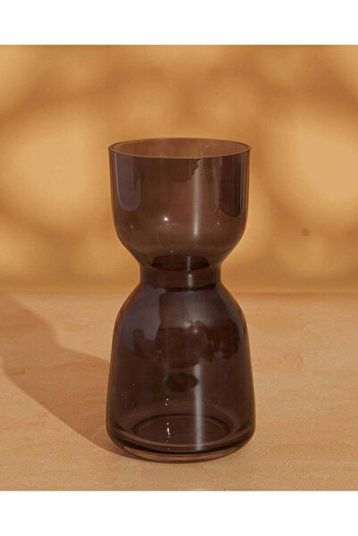 REDTAG مزهرية زجاجية بنية اللون