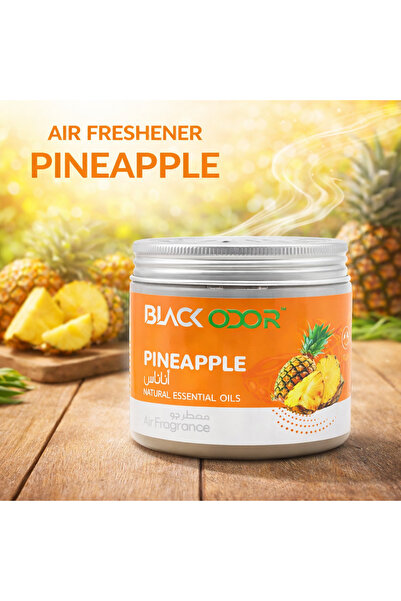 Black Odor Pineapple Air Freshener Jar with Natural Essential Oils for Car Ho...