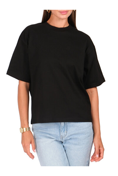 mrmubomen Women's Oversize 100% P Cotton Basic Tshirt