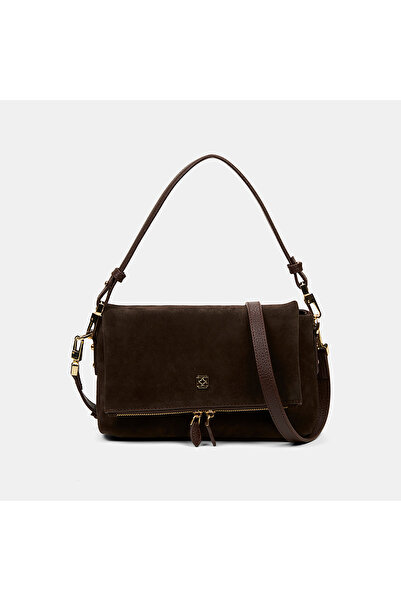 Desa Kadın Acı Kahve Ayarlanabilir Askılı Süet Omuz Çantası