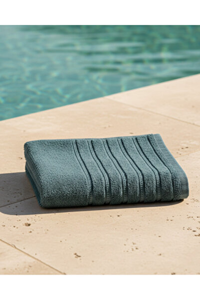 REDTAG Navy Luxury Cotton Beach Towel