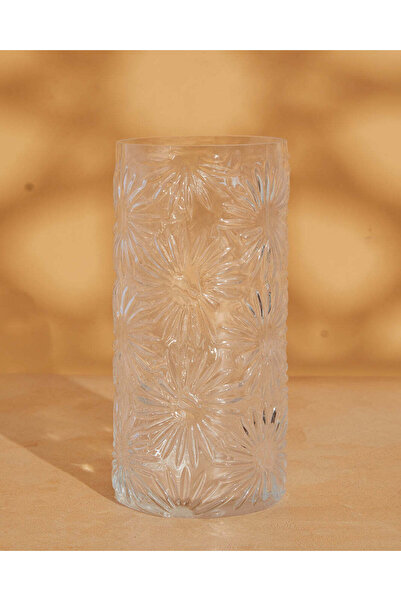 REDTAG مزهرية زجاجية شفافة مزخرفة