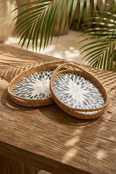 ACAR Palma Oval Bamboo Presentation Tray Set