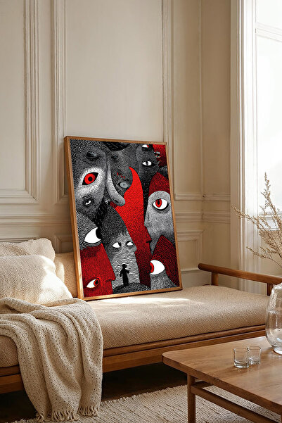 Dekorsiahome Tablou dintr-o singură bucată cu ramă din lemn TK3619