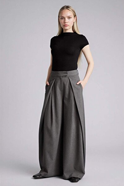 DeFacto Wide Leg High Waist Straight Leg Jean Trousers H0090Ax26Sp