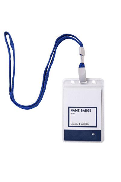 TECLA EDITION Insignă verticală flexibilă 70x105mm cu șnur reglabil și clemă ...