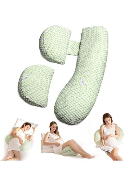 Arabest Maternity Pillow with Adjustable and Removable Cover,for Sleeping,Sup...