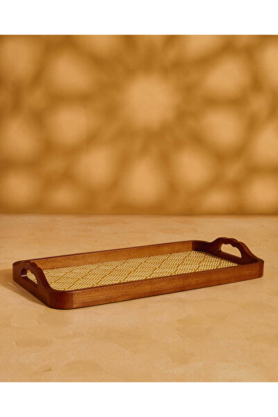 REDTAG Brown Natural Wood Rectangle Serving Tray (Small)