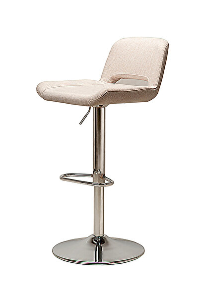 SÜPER ÇELİK BAR TABURESİ 958 MODEL KREM KUMAŞ