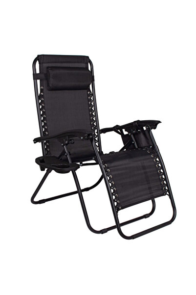 SERSIMO Folding beach or garden lounger, Siesta, zero gravity, with headrest,...
