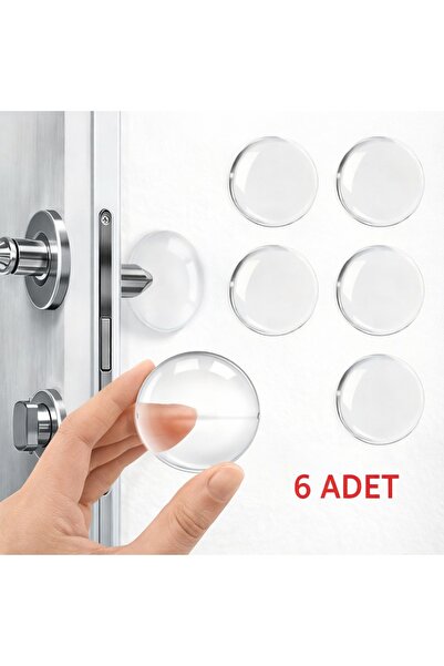 obrigado Çok Amaçlı Şeffaf Silikon Stoper 6’lı – Kapı, Dolap ve Mobilya Koruyucu