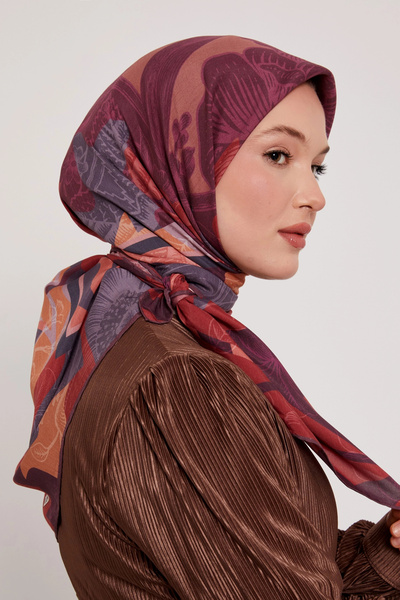 Levidor Royal Scarf Leaf Pattern Purple