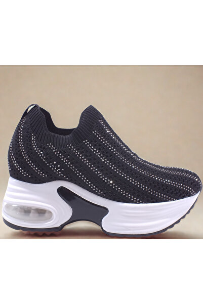 Guja 26Y300-3 Dolgu topuk taşlı triko yazlık ayakkabı