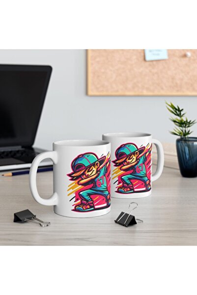 AiDesign "67 / Six Seven" mug with cool dab boy - viral street design Gen Z