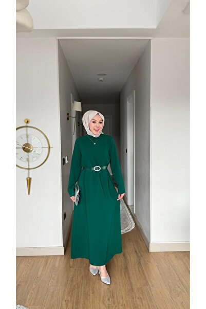 MİREL BUTİK Elit Nova Women's Crepe Dress Belt Pcs