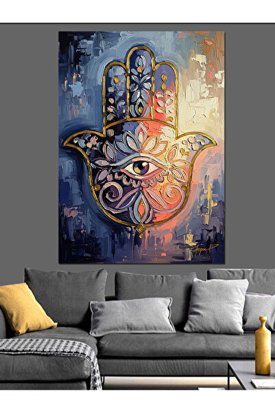 KanvasSepeti Mystical Fatma'Nın Pictură în ulei de înaltă calitate texturat C...