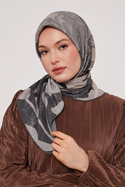 Levidor Royal Scarf Leaf Pattern Black Gray