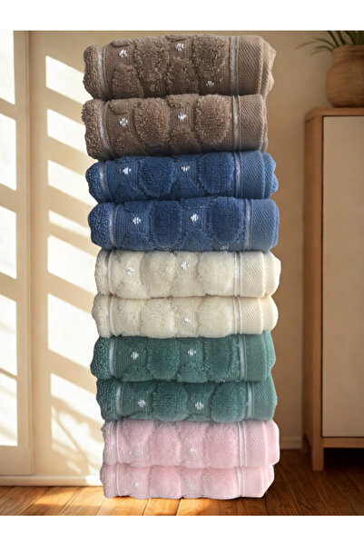 Modella Life Miosse Pure 10 Pieces 30X50 cm Luxury 100% Cotton Hand-Face-Gues...