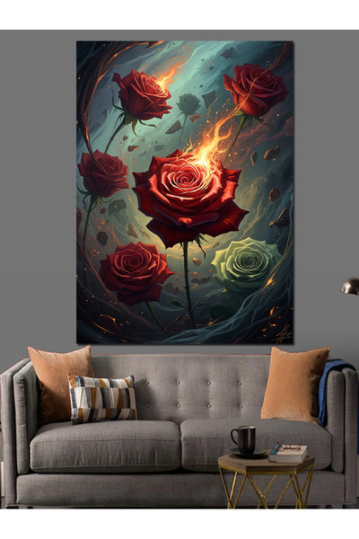 KanvasSepeti În întuneric Pictură în ulei de înaltă calitate texturat Canvas ...