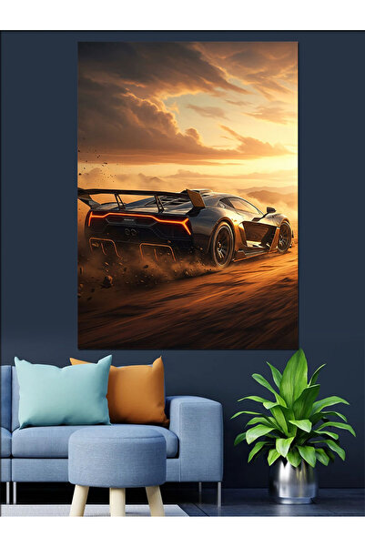 KanvasSepeti Αθλητισμός στο Σύννεφο της Σκόνης Υψηλής ποιότητας ελαιογραφία Μ...