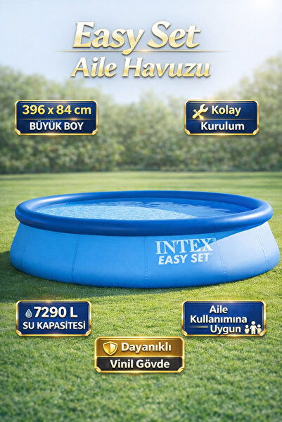 YILDIRIM OYUNCAK Easy Set Aile Havuzu 396x84 cm | 7290Litre Büyük Boy Kolay K...