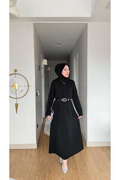 MİREL BUTİK Elit Nova Women's Crepe Dress Belt Pcs