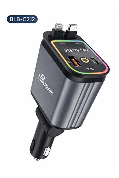 mpBLBERRI Premium Quality USB+PD Car Charger, 66W, Fast Charging