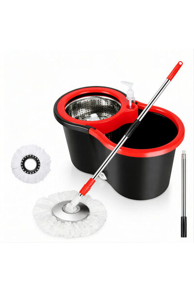 JML1 Rotating Mop with Bucket 19x40x21cm, Stainless Steel Extendable Handle 1...