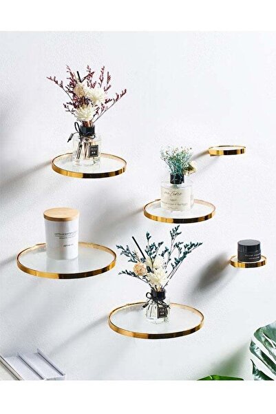 Bukela 19.9x19.9x2 Glass Shelf for Wall Decoration – Oversized Round Design f...